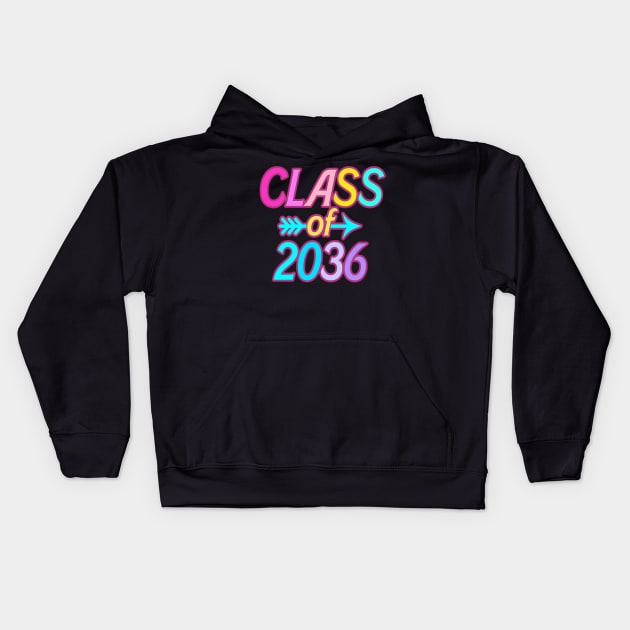 funny kindergarten class of 2036 graduation grow with me freshman Kids Hoodie by masterpiecesai